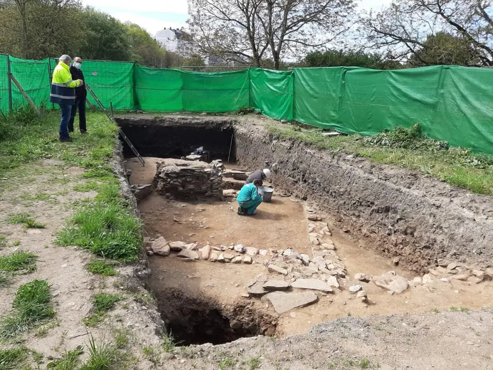 Restos de una domus romana hallados en el barrio del Carmen de Lugo. - Europa Press
