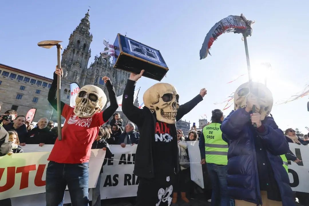 Manifestaci&oacute;n en Santiago. - EFE