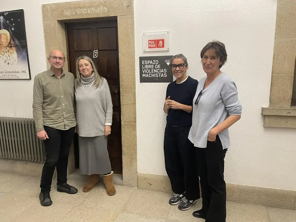 Concejales del PSOE de Santiago. - EP