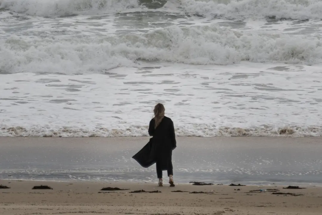 Oleaje en la playa de Silgar, en Sanxenxo. - Europa Press