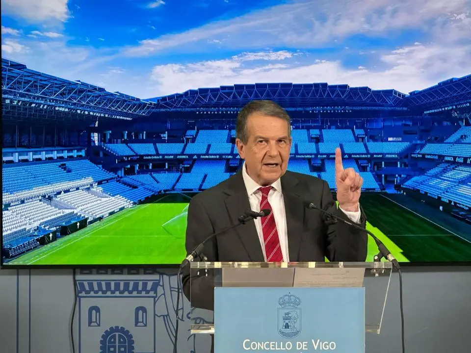 Caballero, durante su comparecencia. - Concello de Vigo