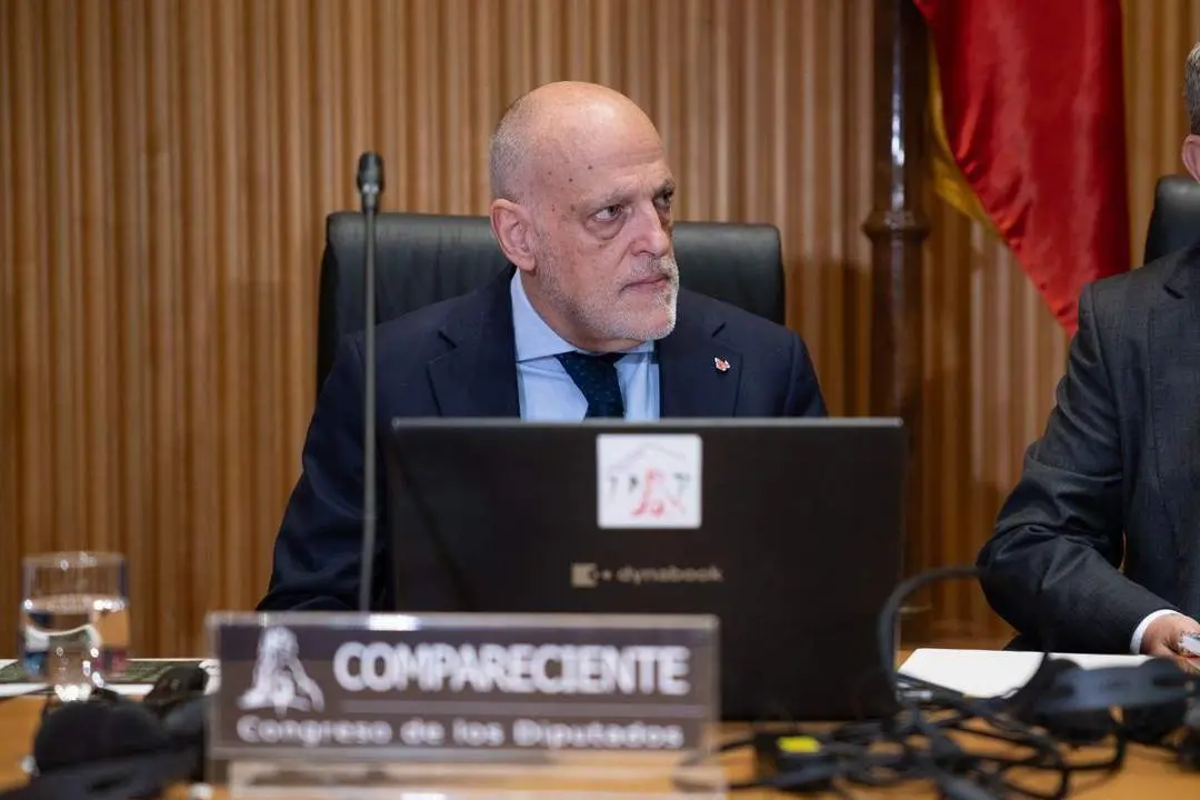 Javier Tebas, presidente de LALIGA, durante la comparecencia. - Congreso de los Diputados