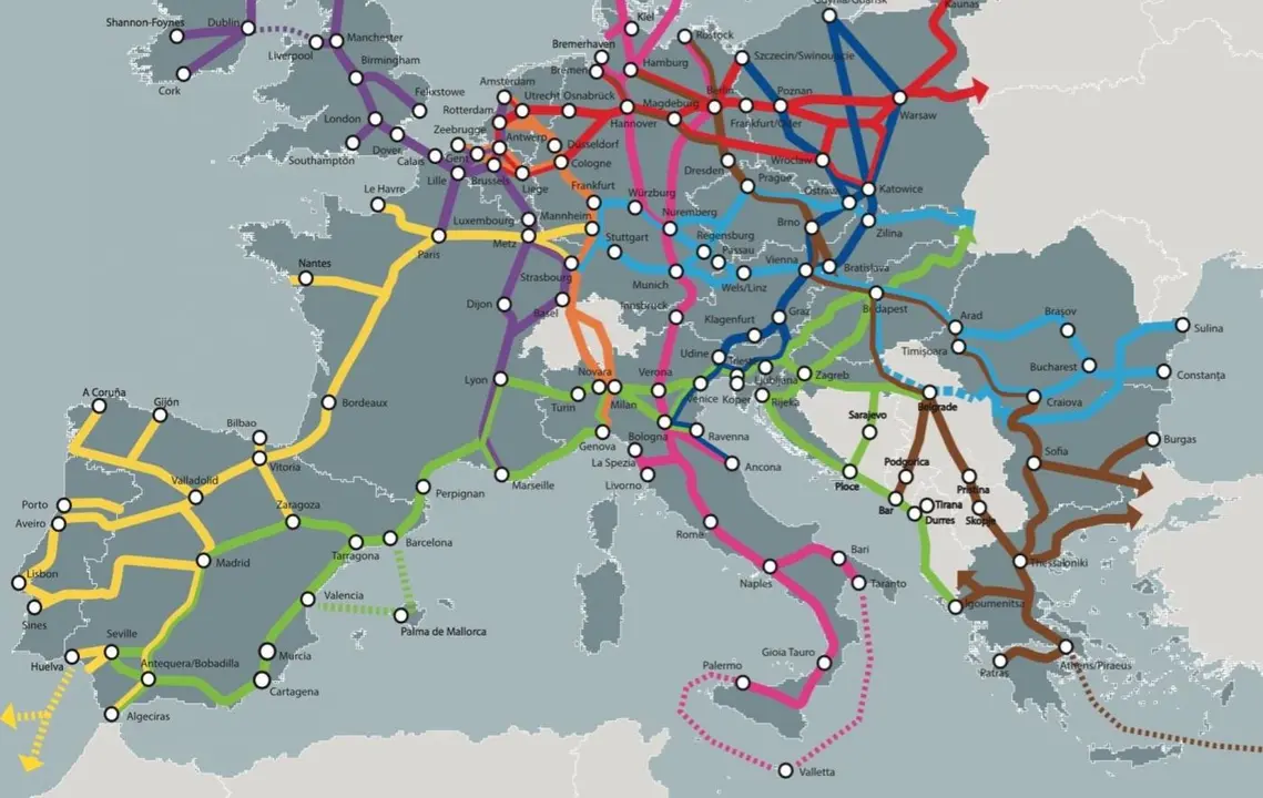 Mapa del Corredor Atl&aacute;ntico. - Europa Press