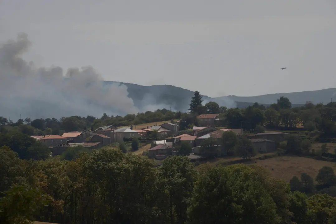 Vista de los incendios del Macizo Central. | Europa Press.