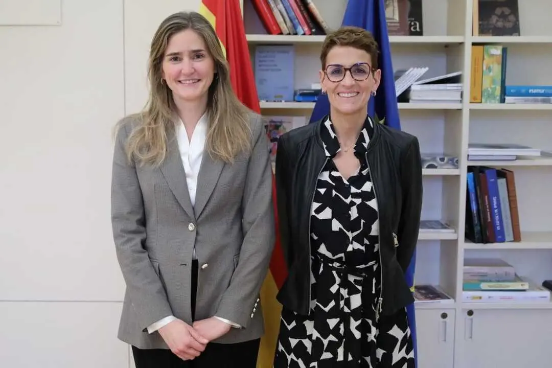 Mar&iacute;a Chivite y la ministra Aagesen en una de sus reuniones.