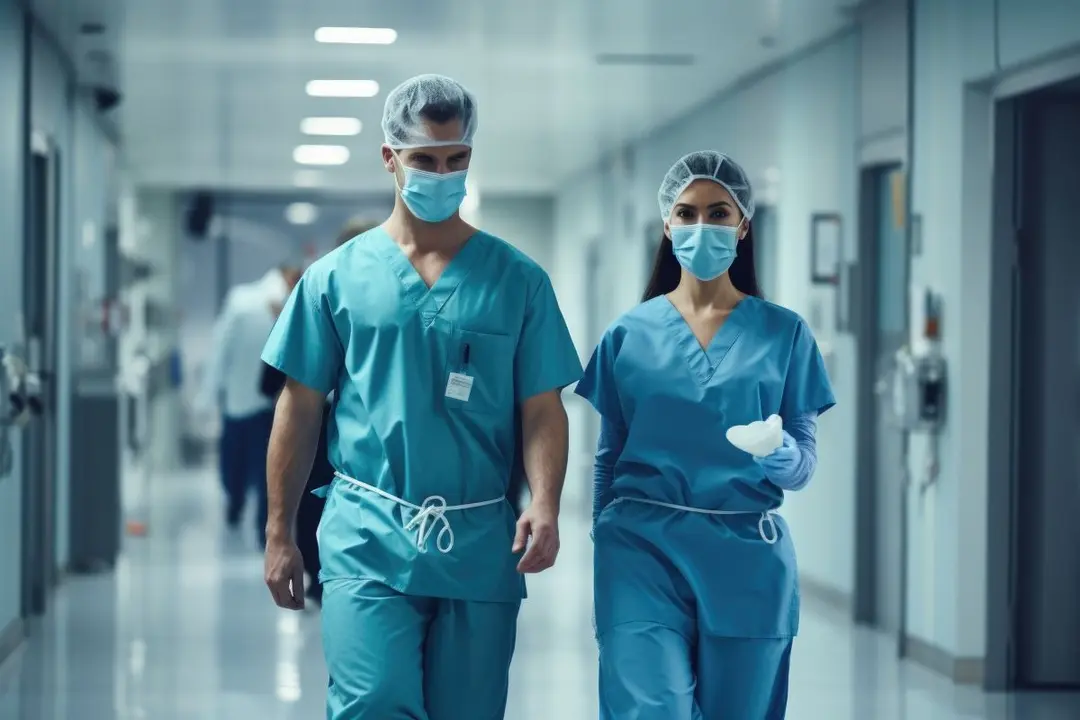 M&eacute;dicos en un hospital | Foto de 123RF/iftikharalam