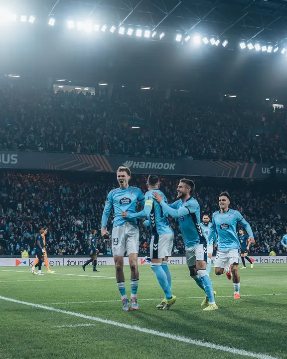 El Celta celebra su primer gol | @RCCelta / X