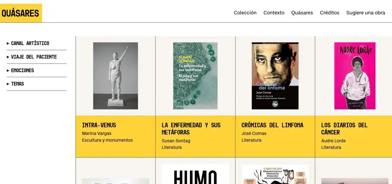Algunos de ejemplos de la Colecci&oacute;n Qu&aacute;sares. | web