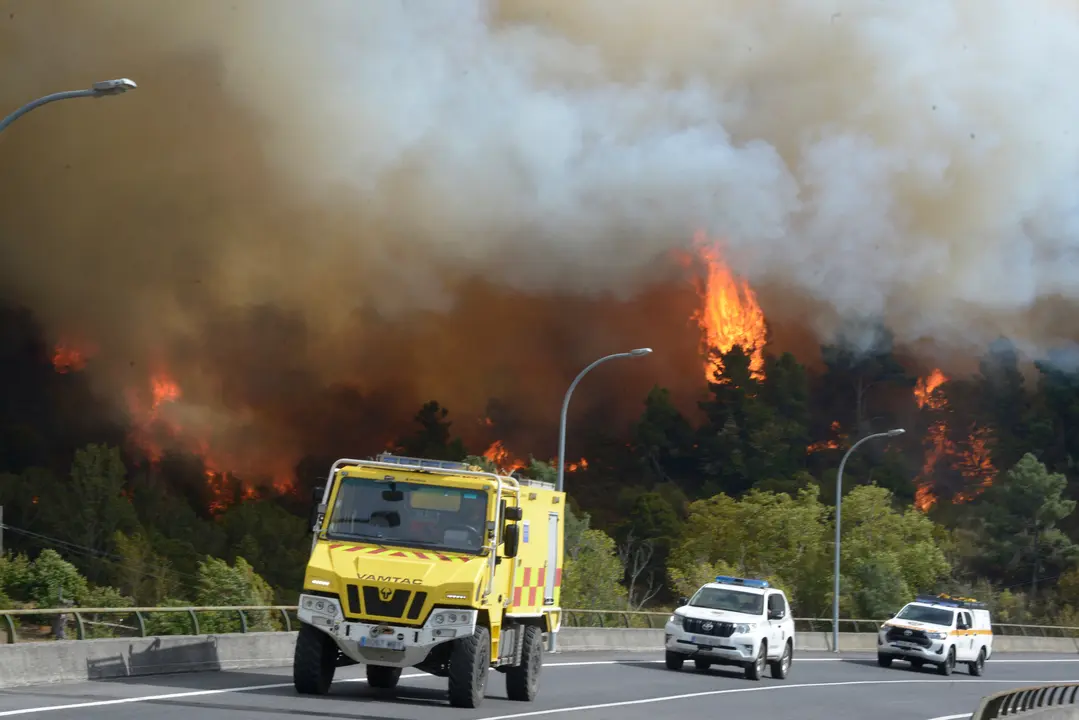 Varios servicios de emergencia trabajan en la extinci&oacute;n del fuego. | Europa Press.