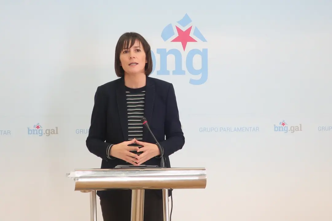 La portavoz nacional del BNG, Ana Pont&oacute;n, en rueda de prensa. | Europa Press