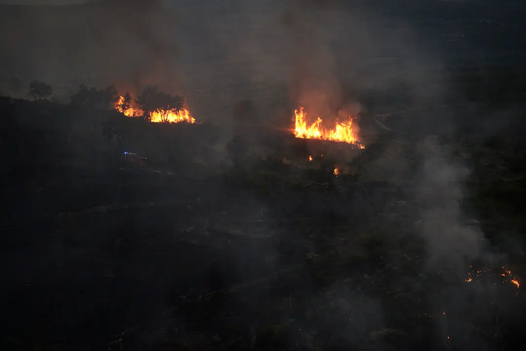 Incendio procedente de Portugal, a 17 de julio de 2022, en O&iacute;mbra. | Europa Press