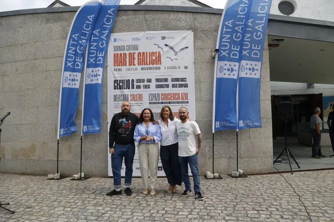 Presentaci&oacute;n de la Xornada Cultural Mar de Galicia junto a representantes de la Xunta y la Diputaci&oacute;n, a 22 de junio de 2026. | Europa Press