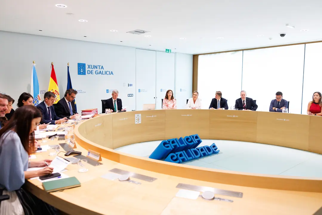 El titular del Gobierno gallego, Alfonso Rueda, preside el Consello de la Xunta. | Europa Press.