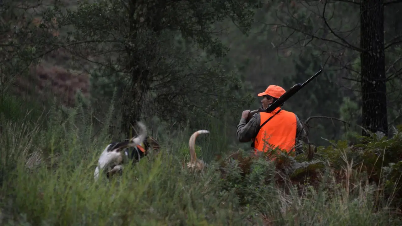 Un cazador en los montes de Cameixa. - ROSA VEIGA / EUROPA PRESS