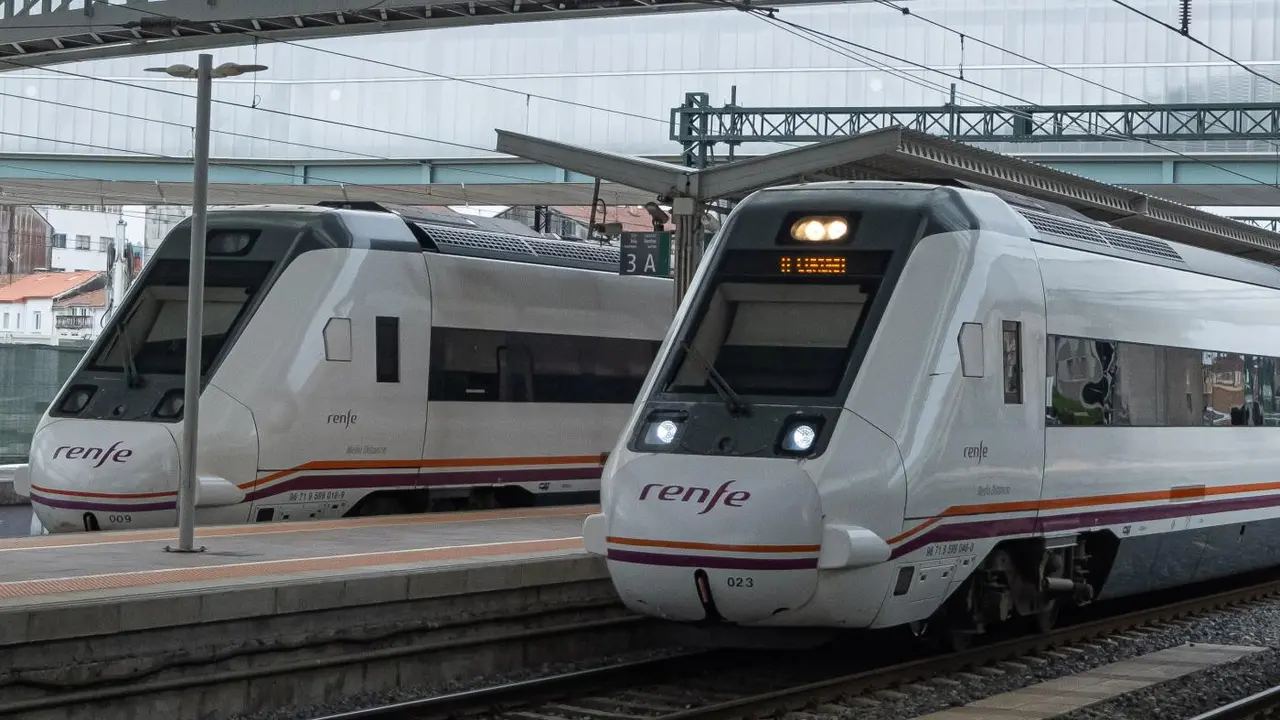 Trenes de cercan&iacute;as parados en las v&iacute;as de la estaci&oacute;n - C&eacute;sar Arxina / Europa Press