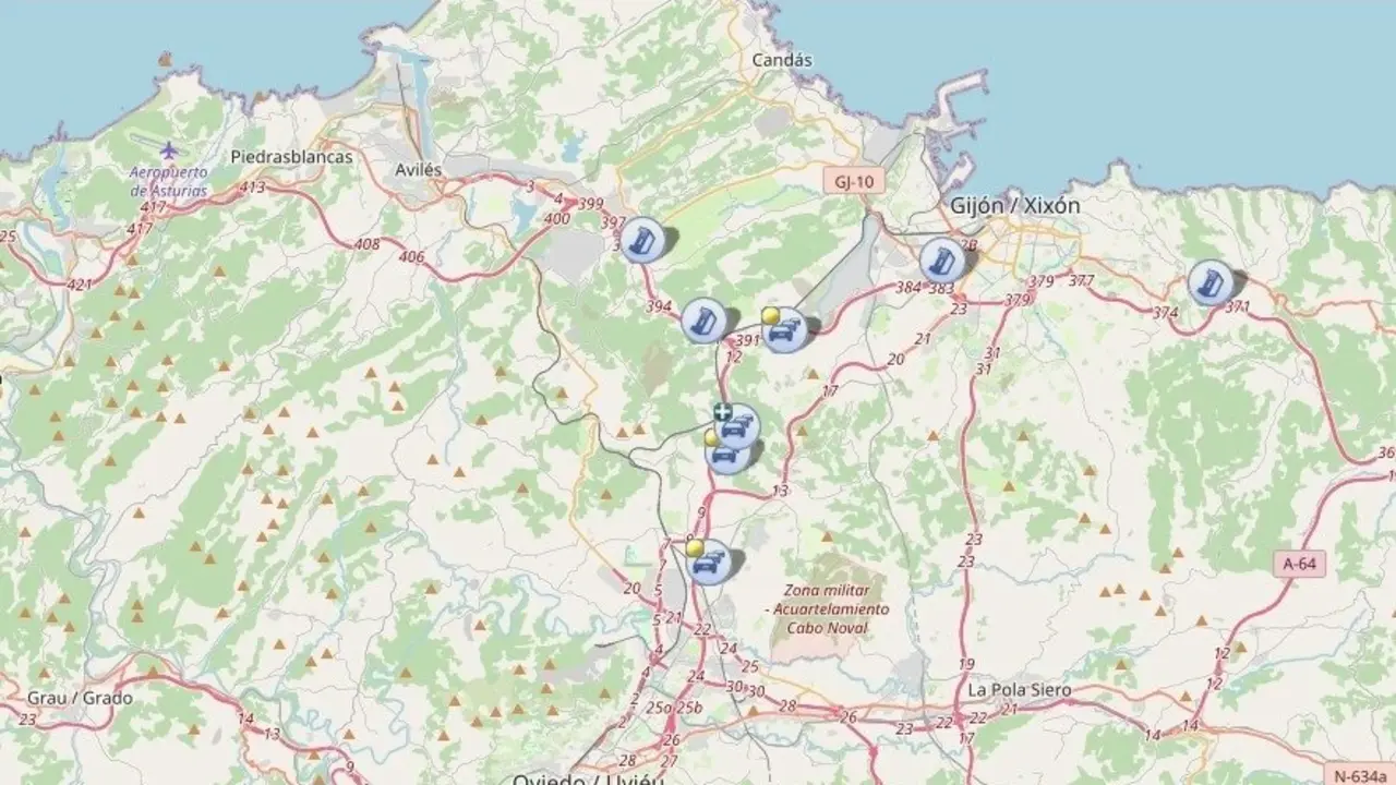 Mapa de la DGT con informaci&oacute;n sobre los sucesos | EP