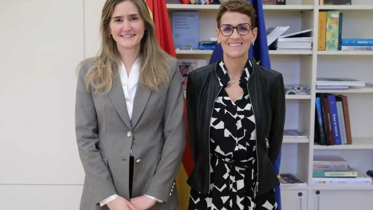 Mar&iacute;a Chivite y la ministra Aagesen en una de sus reuniones.