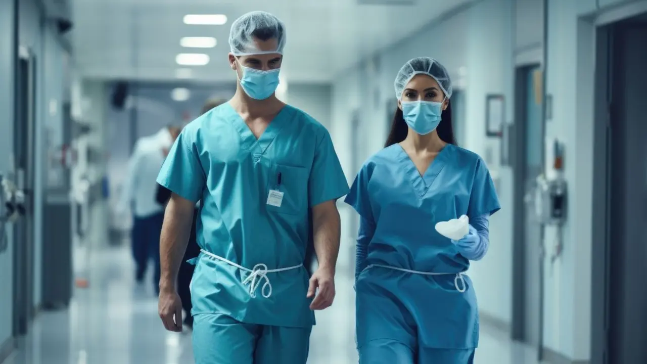 M&eacute;dicos en un hospital | Foto de 123RF/iftikharalam