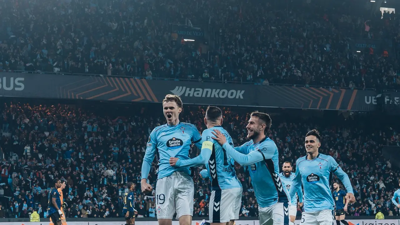El Celta celebra su primer gol | @RCCelta / X