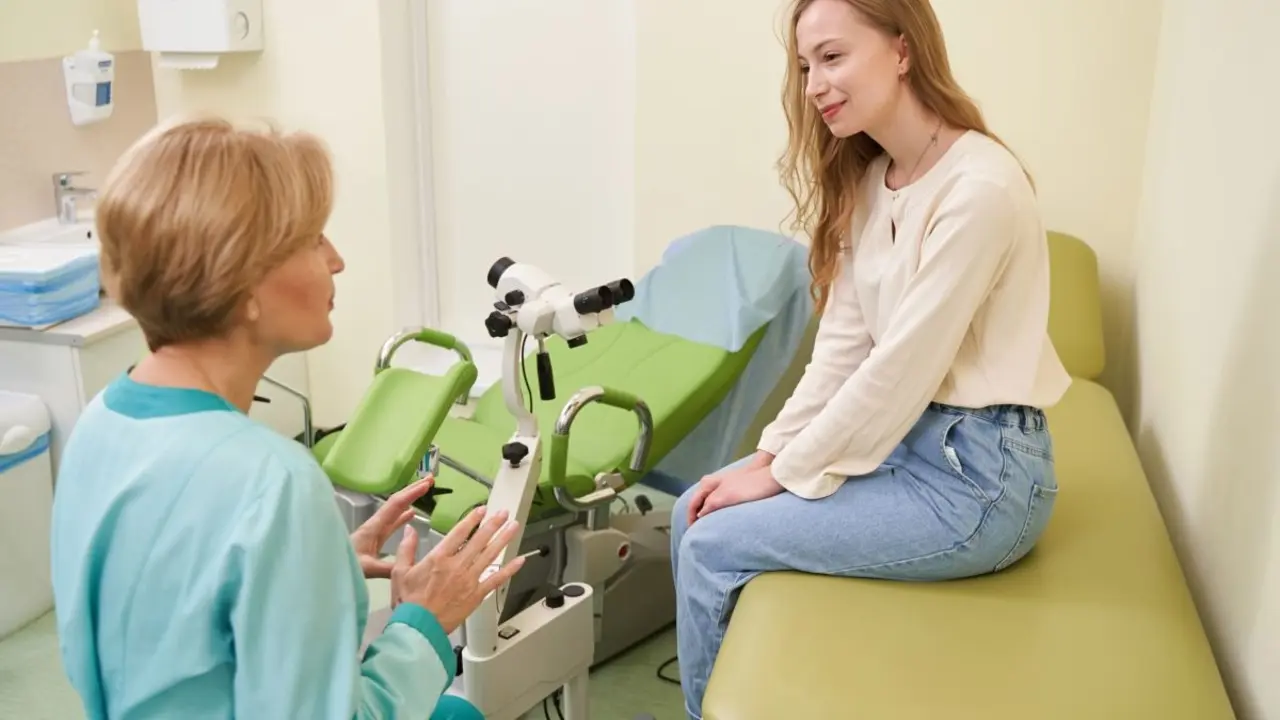 Mujer en una consulta m&eacute;dica | Foto de 123RF/svitlanahulko