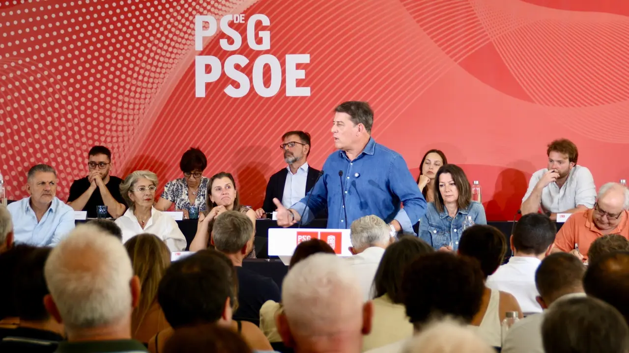 El secretario xeral del PSdeG, Jos&eacute; Ram&oacute;n G&oacute;mez Besteiro, en la reuni&oacute;n del Comit&eacute; Nacional del PSdeG | PSDEG