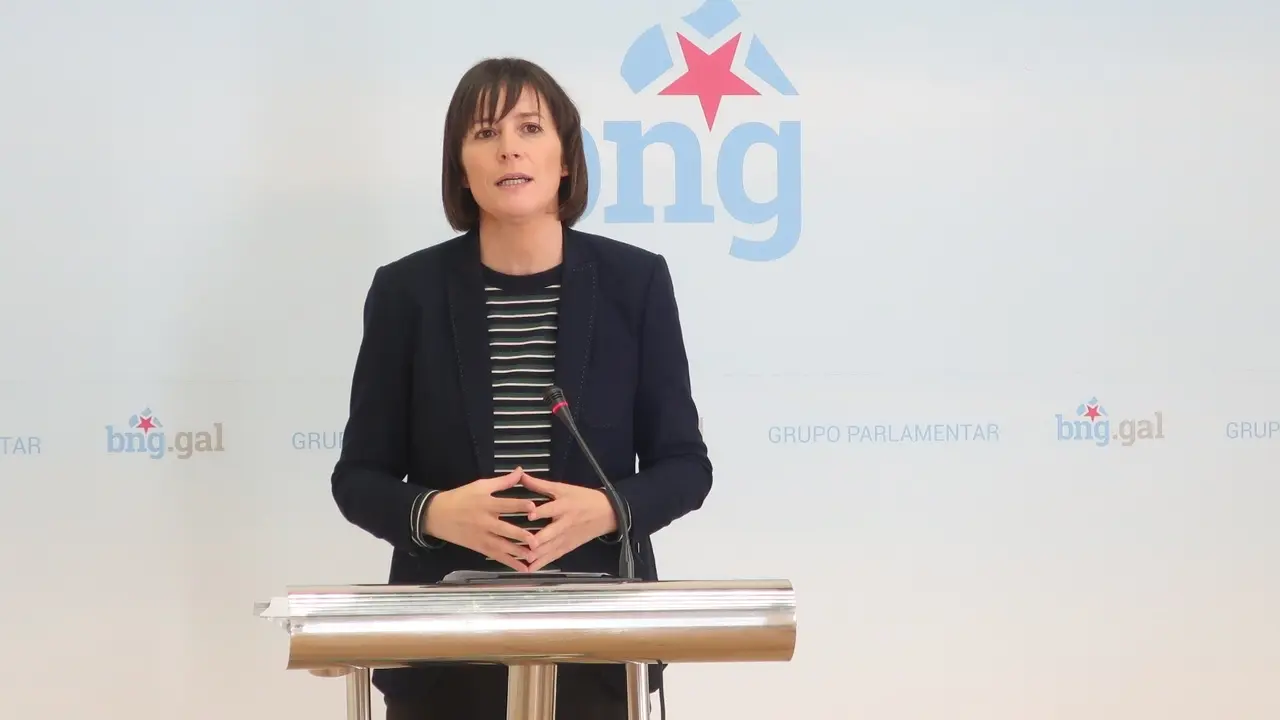 La portavoz nacional del BNG, Ana Pont&oacute;n, en rueda de prensa. | Europa Press