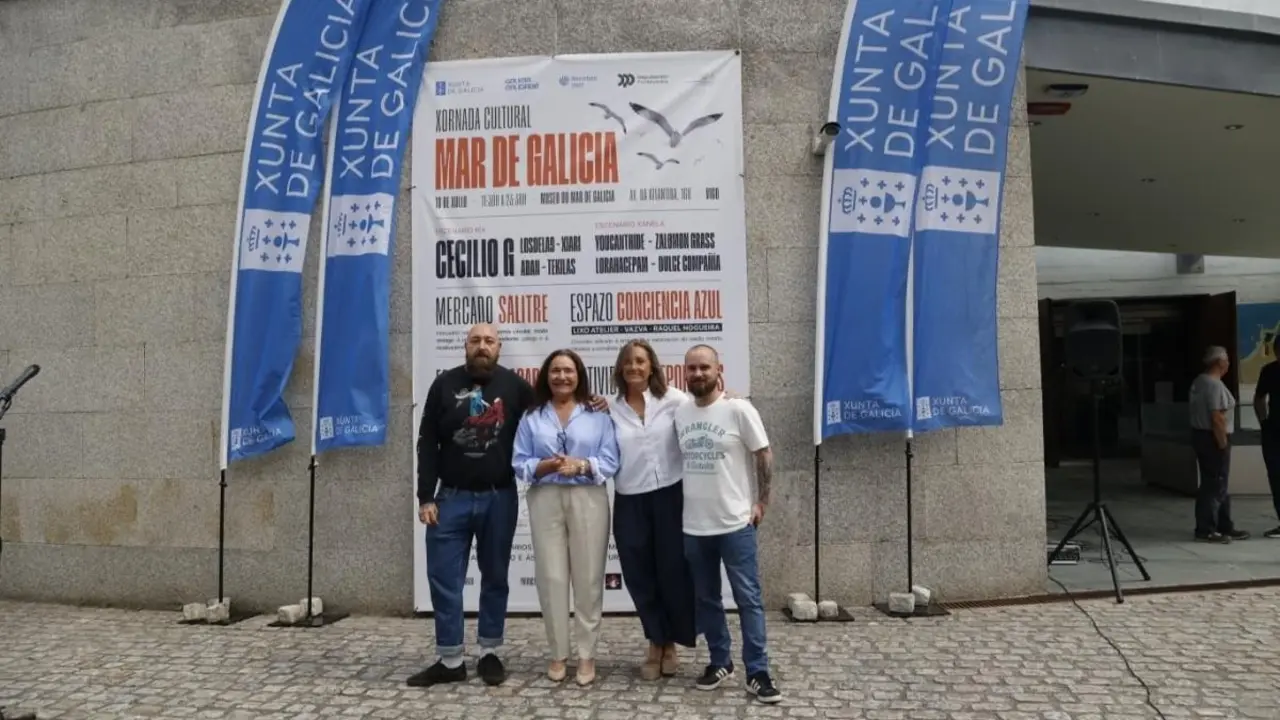 Presentaci&oacute;n de la Xornada Cultural Mar de Galicia junto a representantes de la Xunta y la Diputaci&oacute;n, a 22 de junio de 2026. | Europa Press